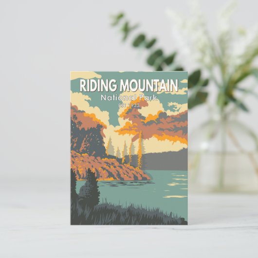 ライディングマウンテンナショナルパークカナダヴィンテージ ポストカード (スタンド正面)