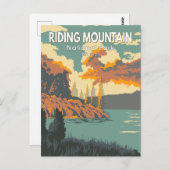 ライディングマウンテンナショナルパークカナダヴィンテージ ポストカード (正面/裏面)