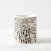 ライデンサウスオランダペンインクスケッチ コーヒーマグカップ (中央)