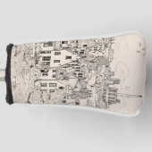 ライデンサウスオランダペンインクスケッチ ゴルフヘッドカバー (正面)