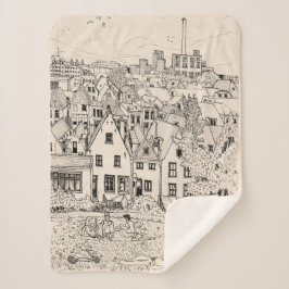 ライデンサウスオランダペンインクスケッチ シェルパブランケット