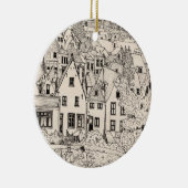 ライデンサウスオランダペンインクスケッチ セラミックオーナメント (右)