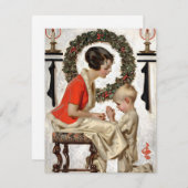 ライデンデッカーのクリスマスの祈り 1921 シーズンカード (正面/裏面)