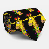 ライトおもしろいなタイを持つお洒落なクリスマスのキリン ネクタイ (ロール)