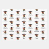 ライトおもしろい付きホリデーシープパーソナライズされた ラッピングペーパーシート (正面2)