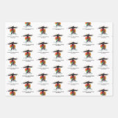 ライトおもしろい付きホリデーシープパーソナライズされた ラッピングペーパーシート (正面)