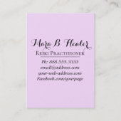 ライトおよび愛を放射する*~*エネルギー治療手 名刺 (裏面)