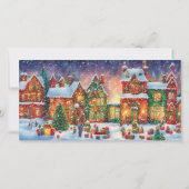 ライトお洒落ブリットアートクリスマス3フォトコラージュ シーズンカード (裏面)