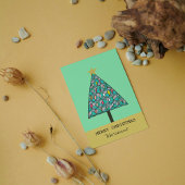 ライトお洒落付きクリスマスツリー招待状 招待状