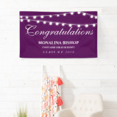 ライトお祝いの卒業生の紫色|の一連 横断幕 (インサイチュ)