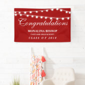 ライトお祝いの卒業生の赤|の一連 横断幕 (インサイチュ)