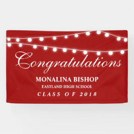 ライトお祝いの卒業生の赤|の一連 横断幕