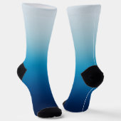 ライトからダークオーシャンブルーグラデーション ソックス (傾斜あり)