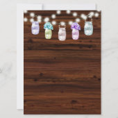 ライトが付いた素朴なメイソンジャー Save The Date セーブザデート (裏面)