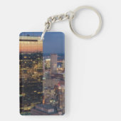 ライトが付いているボストンの建物は道で引きずります キーホルダー (裏面)