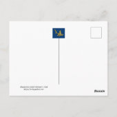 ライトが点滅する漫画のパトカー ポストカード (裏面)