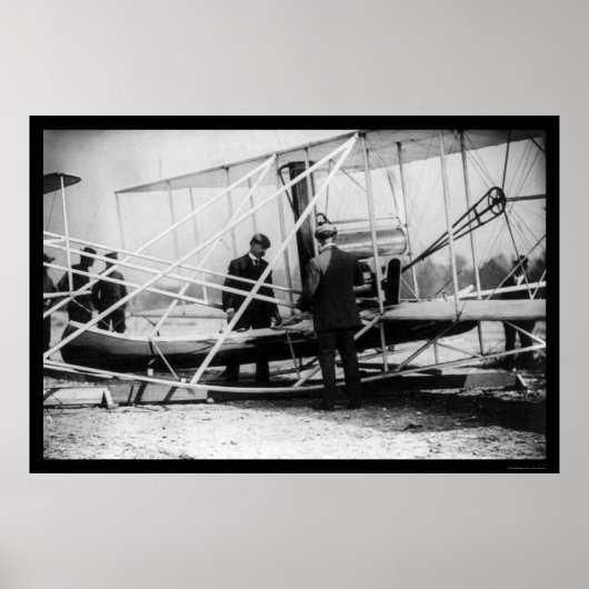 ライトが飛行機へのカヌーの取り付けを調査1909 ポスター (正面)