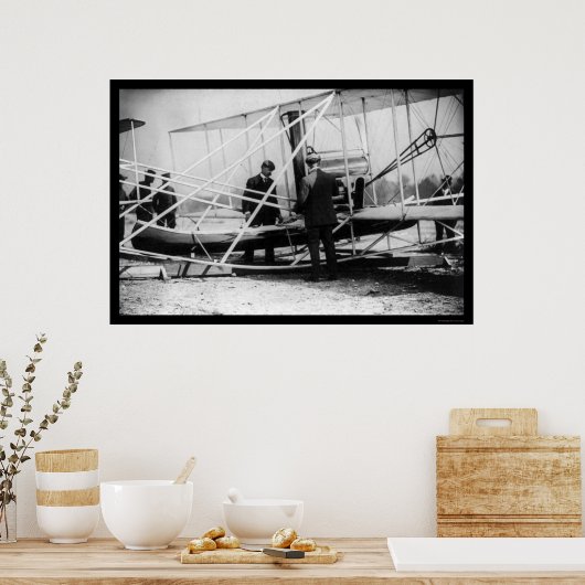 ライトが飛行機へのカヌーの取り付けを調査1909 ポスター (キッチン)