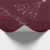 ライトきらめくツリー赤 ラッピングペーパー (角)