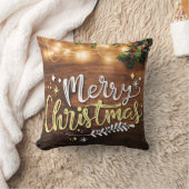 ライトでクリスマスを楽しむ クッション (ブランケット)