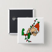 ライトで振れている小妖精や小人 缶バッジ (正面&裏面)