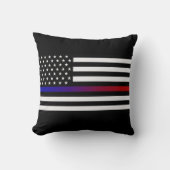 ライトとサイレンの細線フラグ クッション (正面)