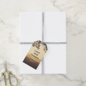 ライトとツリーの素朴結婚枝 ギフトタグ (より糸付き)