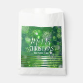 ライトとパーティクルの緑の冬のワンダーランド フェイバーバッグ (正面)