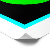 ライトとライトブルー縁ど ポスター (角)