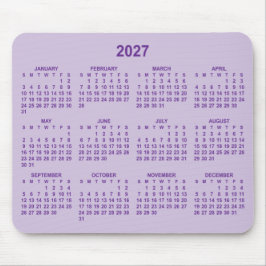 ライトとロイヤルパープルの2027年カレンダー マウスパッド