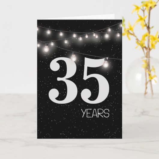 ライトと星で35周年 カード (黄色い花)