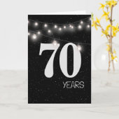 ライトと星で70周年 カード (黄色い花)