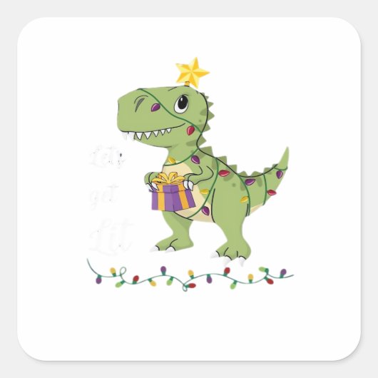 ライトなクリスマスクラシック スクエアシール (正面)
