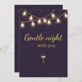 ライトな夜のParty招待 招待状 (正面/裏面)