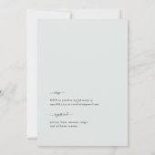 ライトな sage カラーと緑の葉の優雅な ブライダルシャワー 招待状 (裏面)