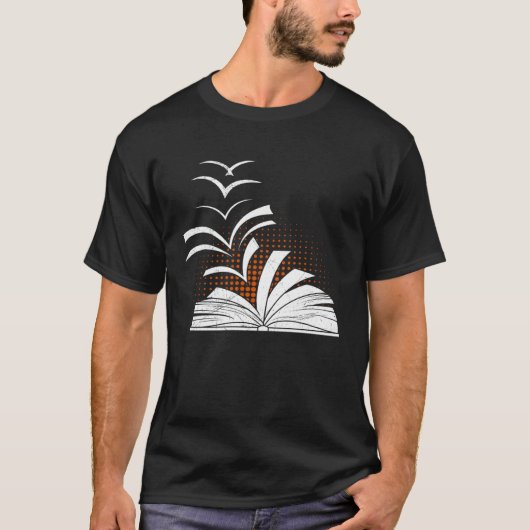 ライトになれ 本 読書家 本の虫 Tシャツ (正面)