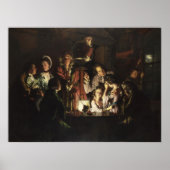 ライトによるエアポンプでの鳥の実験 ポスター (正面)