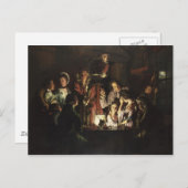 ライトによるエアポンプでの鳥の実験 ポストカード (正面/裏面)