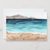 ライトに彩られたトロピカルビーチ Save the Date 招待状 (裏面)