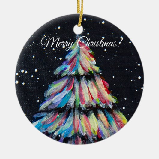 ライトに描かれる セラミックオーナメント (正面)