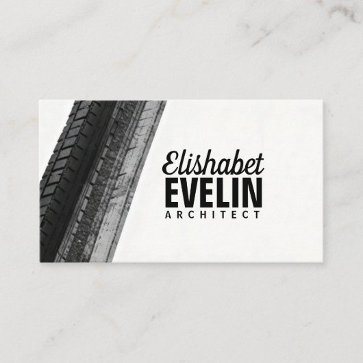 ライトに映える黒い軌跡 名刺 (正面)