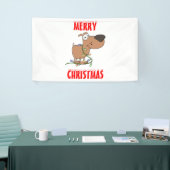 ライトに絡まる 横断幕 (トレードショー)