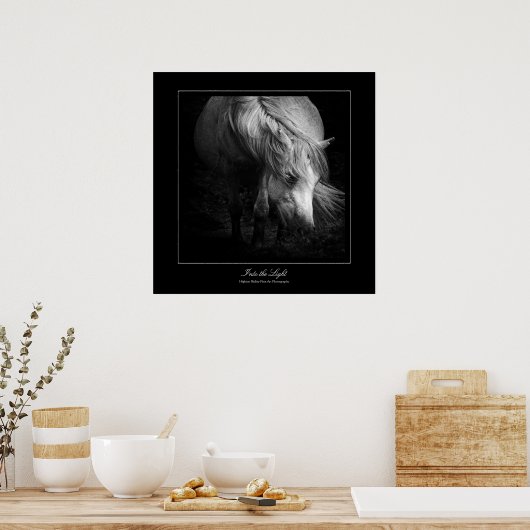 ライトに – Dartmoor Pony ポスター (キッチン)