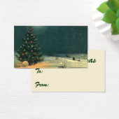 ライトのある夜のヴィンテージクリスマスツリー (デスク)