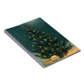 ライトのある夜のヴィンテージクリスマスツリー ノートブック (右側)