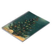 ライトのある夜のヴィンテージクリスマスツリー ノートブック (左側)