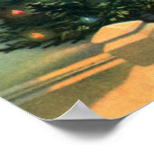 ライトのある夜のヴィンテージクリスマスツリー ポスター (角)