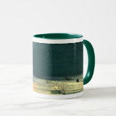 ライトのある夜のヴィンテージクリスマスツリー マグカップ (正面右)