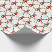 ライトのついたクリスマスのトナカイ ラッピングペーパー (角)