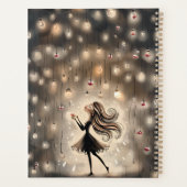 ライトのカスケードを持つ白熱［赤熱］光を放つプランナー プランナー手帳 (裏面)